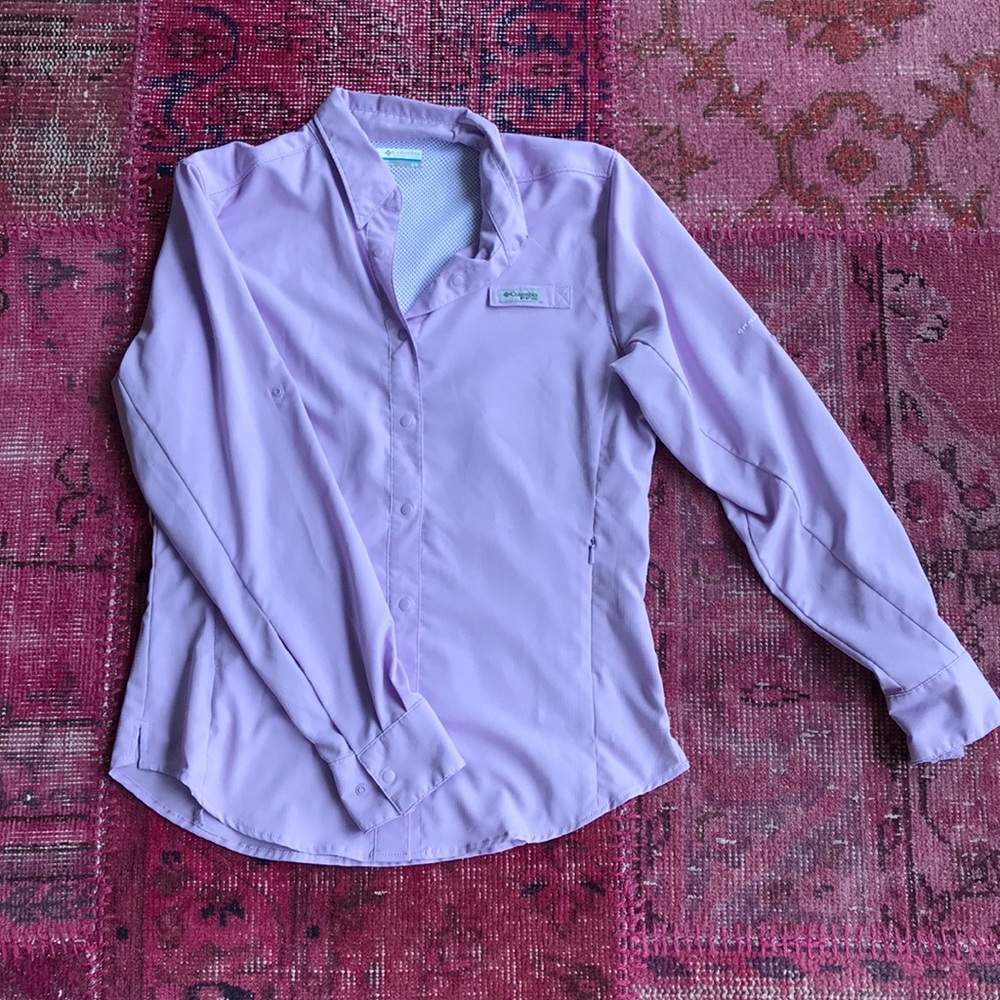 Lavender Columbia PFG Shirt (S)